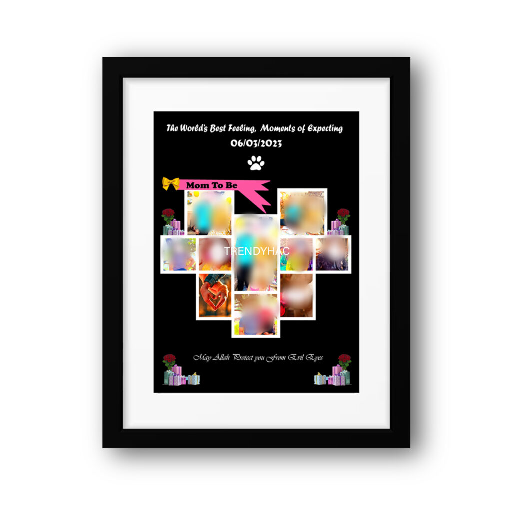Customized Mom to Be Photo Frame | Photo Collage | Wall Hanging Mom to Be Frame | Customized Photo Frame | Wall Hanging Frame - Trendyhac