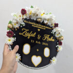 Black Acrylic Nikah Thumb Board | Personalized Wedding Thumb Board | Luxury Thumb Board | Nikkah Thumb Board - trendyhac