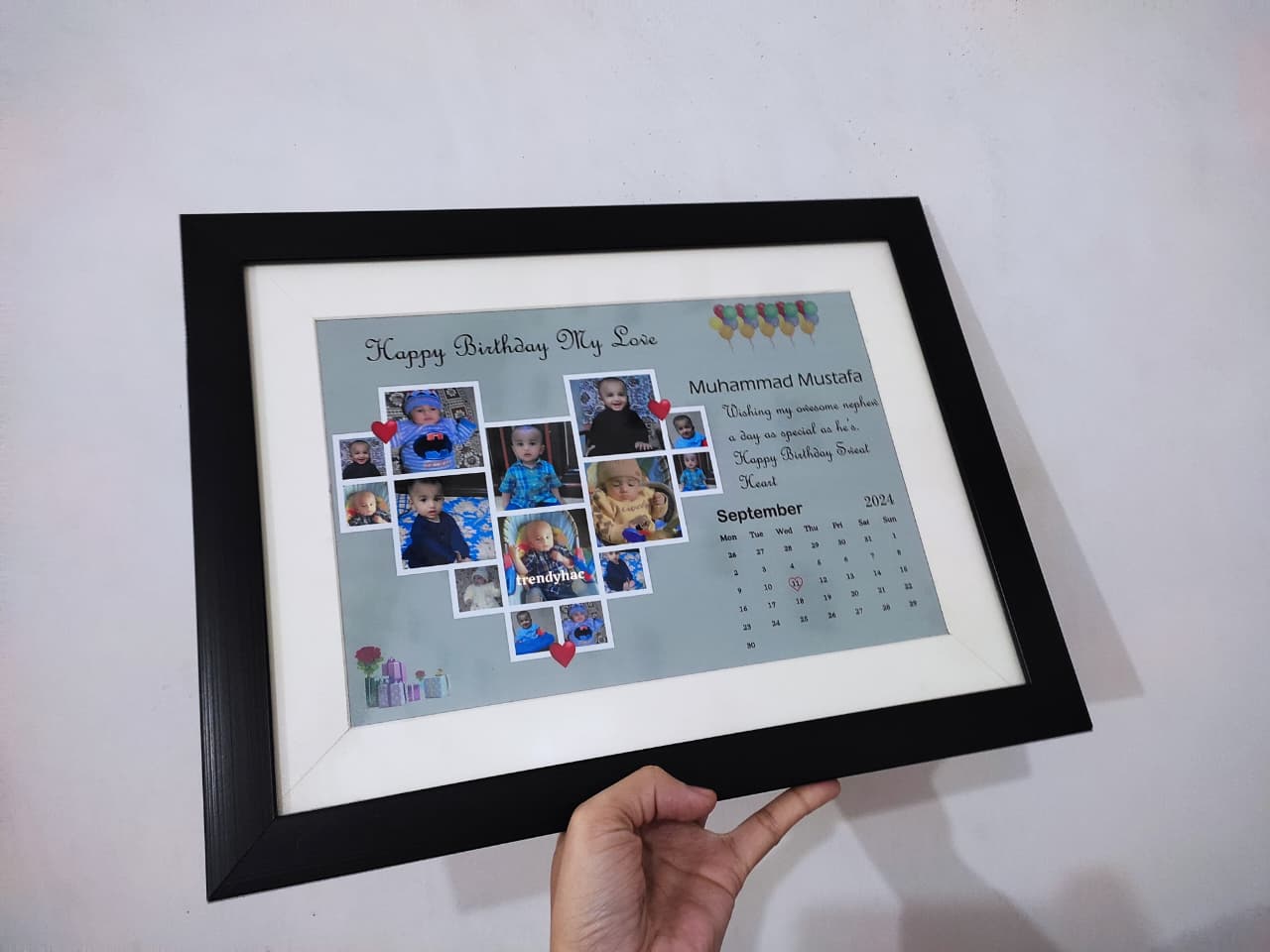 Customized Birthday Photo Frame | Photo Collage | Wall Hanging Birthday Frame | Customized Photo Frame | Wall Hanging Frame - trendyhac