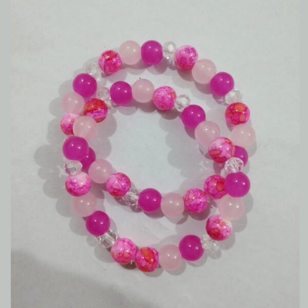 Hot Pink Beaded Bracelet | Handmade Resin Jewelry – TrendyHac