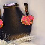 hot pink polymer clay earrings