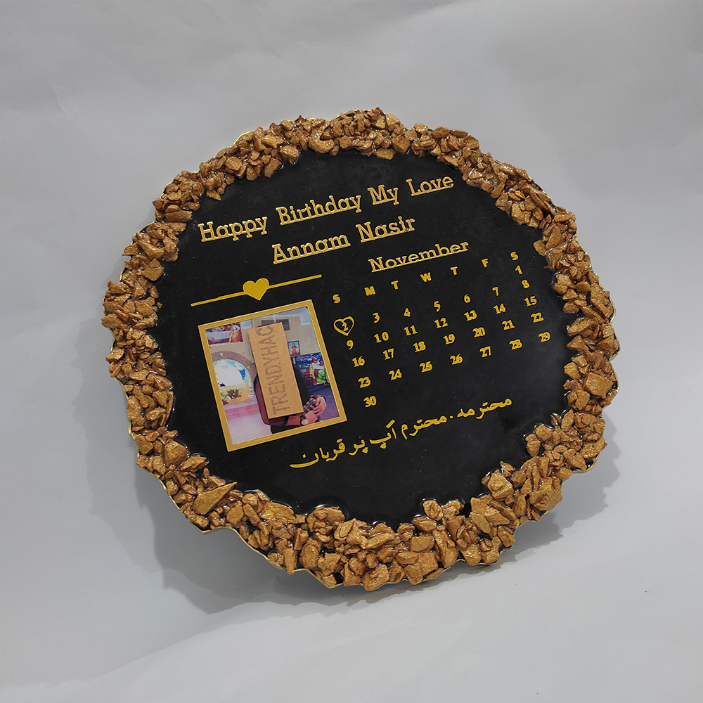 Birthday Resin Plaque | Personalised Resin Plaque | Birthday Gift | Handmade Resin Plaque | Black Resin Plaque | Trendyhac