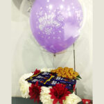 Customized Heart-Shaped Chocolate Gift with Balloons
