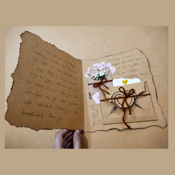 Vintage Love Letter | Handmade Romantic Brown Paper Note – TrendyHac