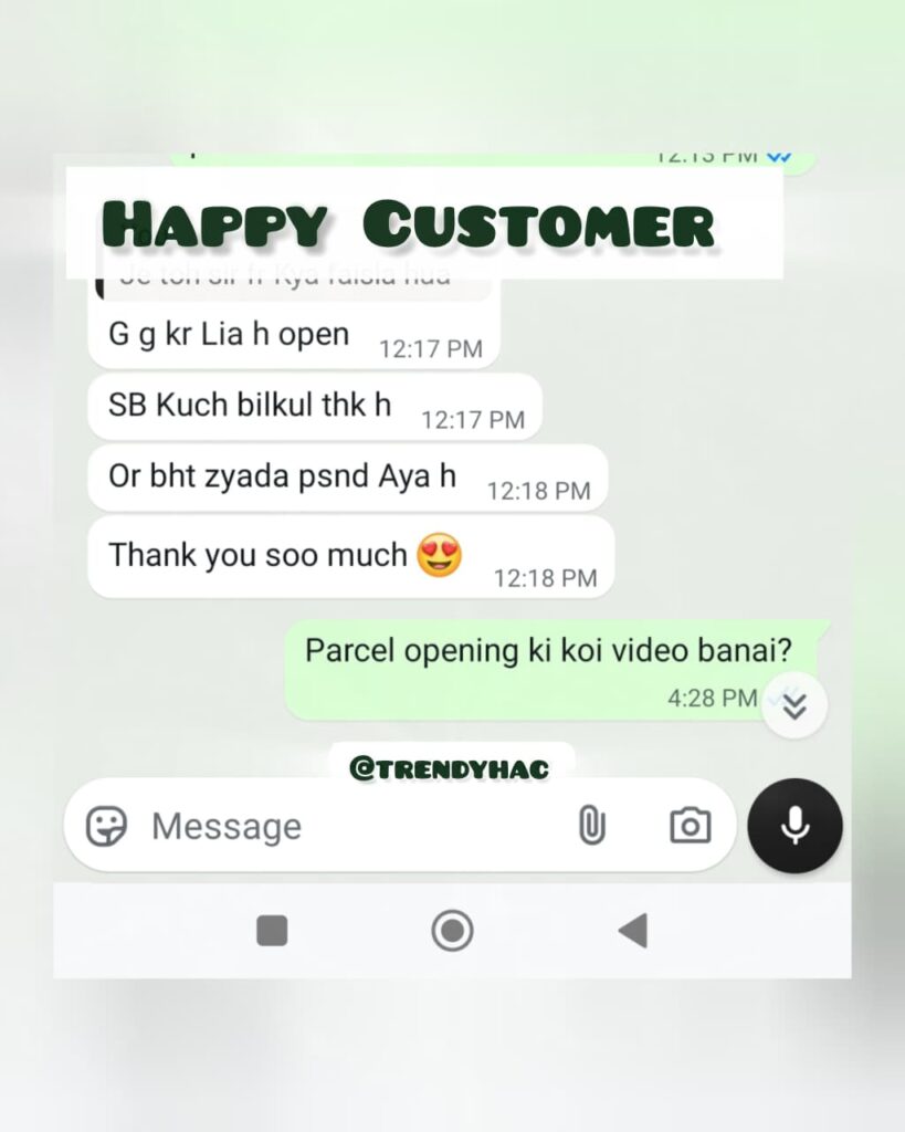 Trendyhac happy customer or customer reviews