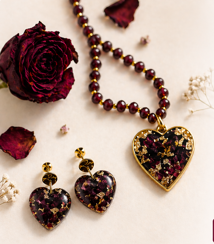 real flowers preserved into jewerly by trendyhac