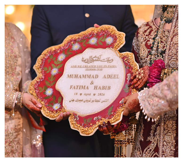 Wedding Resin Plaque - Trendyhac