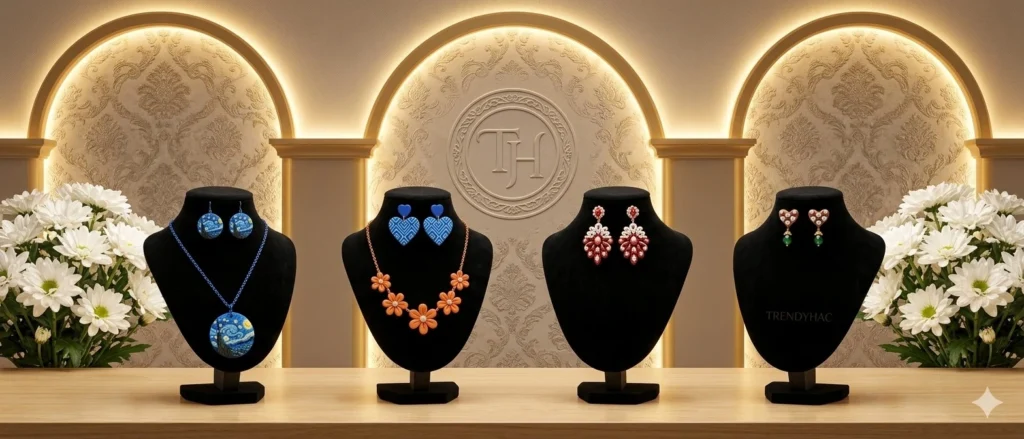 Customized gifts for her in Pakistan with necklace and earrings